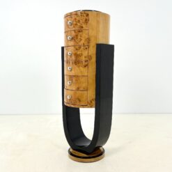 Art Deco stiliaus siaura šešių stalčių komoda 43x45x126 cm