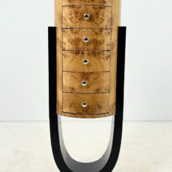 Art Deco stiliaus siaura šešių stalčių komoda 43x45x126 cm
