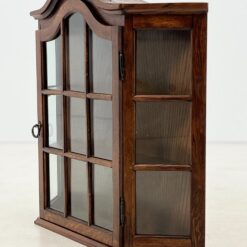 Pakabinama ąžuolinė spintelė su stiklu 16x72x66 cm
