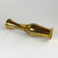 Žalvarinė indiška ornamentais dekoruota vaza 9,5×9,5×35 cm