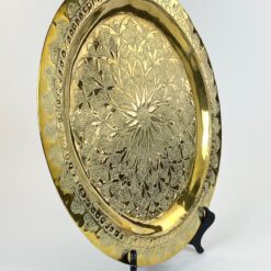 Žalvarinis graviruotas Vidurinių Rytų padėklas39,5×39,5×2 cm