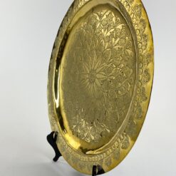 Žalvarinis graviruotas Vidurinių Rytų padėklas39,5×39,5×2 cm