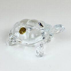 Prancūziška krištolinė Cristal d'Arques Paris vėžlio statulėlė 11x8x5,5 cm