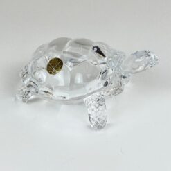 Prancūziška krištolinė Cristal d’Arques Paris vėžlio statulėlė 11x8x5,5 cm