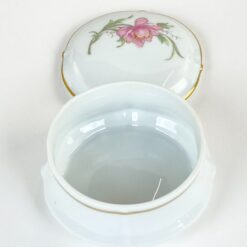 Prancūziška porcelianinė Leclair Limoges dėžutė 9x9x5 cm