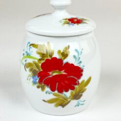 Vokiškas porcelianinis Gerold Porzellan prieskonių indelis su dangteliu 7,5×7,5×10 cm