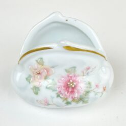 Prancūziškas porcelianinis Limoges rankinės formos indelis 5,5x8x6 cm