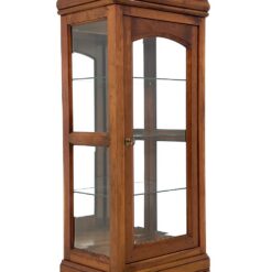 Itališka klasikinio stiliaus sendinta riešutmedžio vitrina su stalčiumi 41x61x130 cm