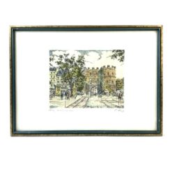 Spalvotas grafikos darbas Köln Hohencentre mediniame rėme su stiklu 1,5x37x27 cm