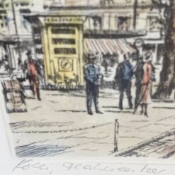 Spalvotas grafikos darbas Köln Hohencentre mediniame rėme su stiklu 1,5x37x27 cm