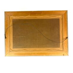 Ant kartono aliejiniais dažais tapytas jūros peizažas mediniame rėme 4×52,5×38 cm