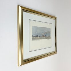 Ernst Pohlmann darbo Die Elbe vor Blankenese printas plastikiniame rėme su stiklu 2x45,5x35,5 cm